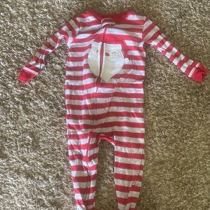Christmas Santa Long Sleeve Zip Up Jammies
